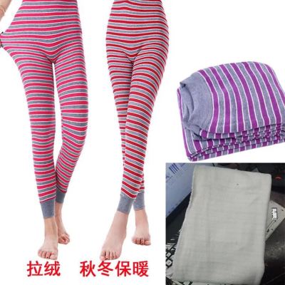 Middle aged and aged women add fleece thickened high Elastic thermal thermal pants add fat and increase Slim cashmere pants new style