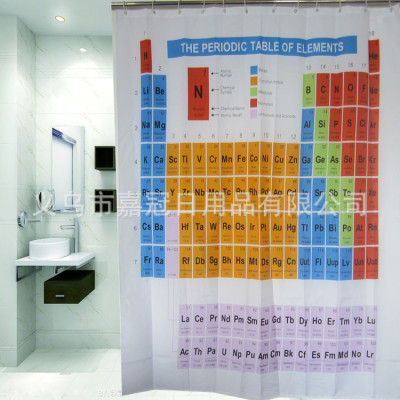 Manufacturer direct European creative new polyester periodic table small curtain