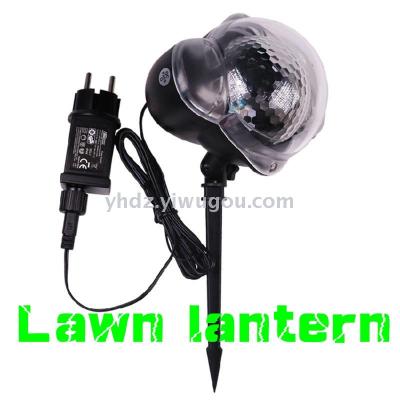 Snow lantern lawn lamp LED garden floor lamp colorful snow floor lamp rotating automatically