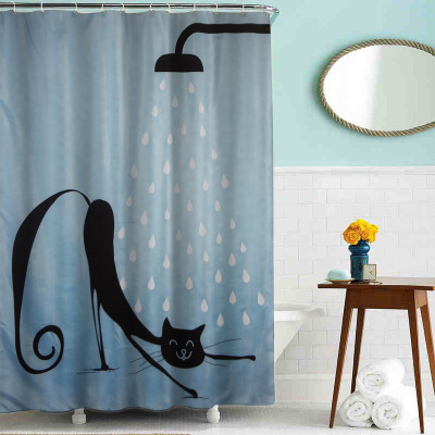 Wolf Polyester waterproof and thickened small curtain with classic design can be customized with copper buckle