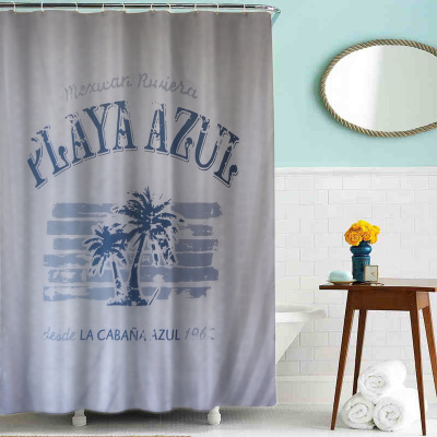 Classic coconut polyester small curtain waterproof thickening mildew proof factory export can be customized buckle, cooper