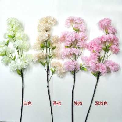 Simulation cherry blossom branch wedding props Simulation pear branch Simulation peach blossom branch wedding branch manufacturers wholesale