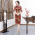 Women dresses autumn r new seven-point sleeve imitation camellia double layer in the middle sleeve long  cheongsam