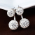 925 sterling silver shambala ball dual purpose earring female Korea  crystal earring simple and fashionable earring