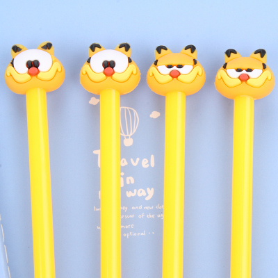 Korean Creative Hard Cute Garfield Cartoon Pen Black Gel Pen Ball Pen Student School Supplies