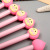 Factory Direct Sales Cartoon Cute Pen Peach Expression Gel Pen Student Stationery Black Gel Ink Pen Stationery