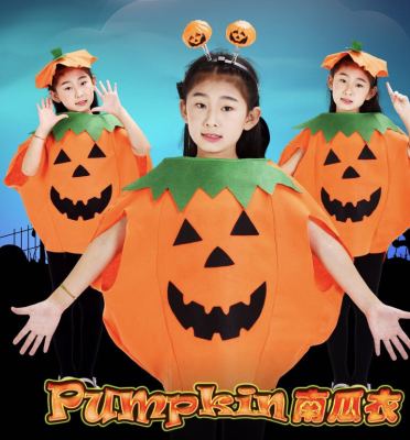 Halloween costume children's pumpkin clothing adult pumpkin clothing Halloween parent-child non-woven pumpkin clothing