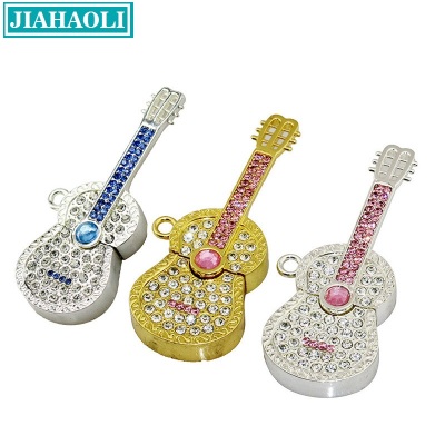 Jhl-up0159 jewelry guitar U disk, water drill violin U disk, key chain lute U disk, enterprise creative gifts.