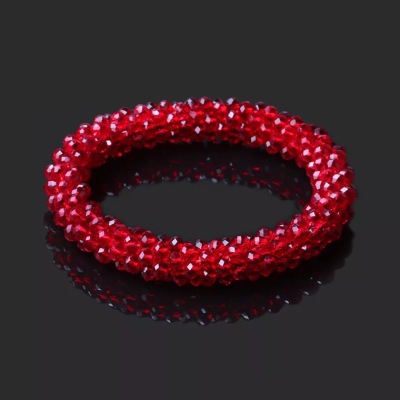New original design diy crystal high-end color elastic beads bracelet female