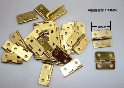 Packing box fittings small sheet iron hinge wholesale flat hinge 6 rounded 18*16MM small hinge