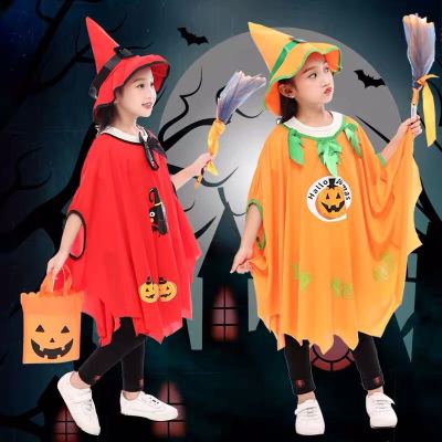 Halloween children's hat and cape set