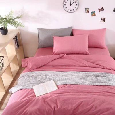 Four-Piece Bedding Set Non-Printed Cotton Good Products Student Minimalist Wedding Gifts Foreign Trade Fabric