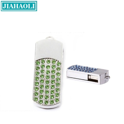 Jhl-up068 creative 8G diamond U disk with rotating diamond-studded high-speed USB gift U disk jewelry U disk.