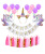 Wall unicorn theme birthday background wall, headpiece balloon happy birthday banner  Tassels