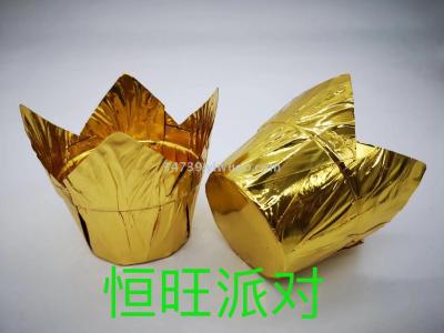 Gold and Silver Paper Tulip