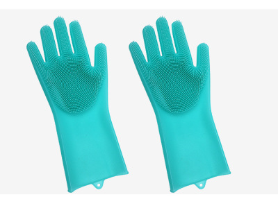 new magic scrubber glove gloves washing dishes rubber gloves heat resistant dish washing gloves with silicone sink