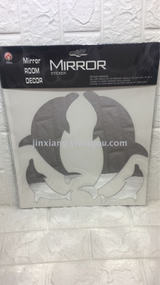 Dolphin LOVE LOVE unicorn room decor mirror sticker