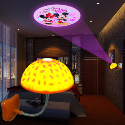 Light controlled night lamp, colorful mushroom lamp, LED night lamp, luminous wall lamp, avatar mushroom lamp