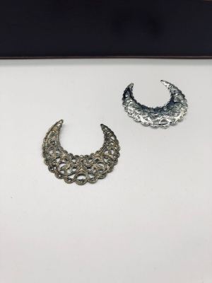 Half Moon-Shaped Antique Metal DIY Small Accessories Festive Craft Gift Packaging Accessories All-Matching Factory Supply