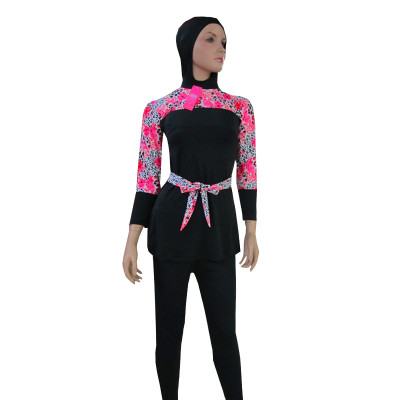 Muslim Swimsuit Arab Women's Hot Spring Vacation Swimwear Ladies Conservative Two-Piece Set Split Swimsuit