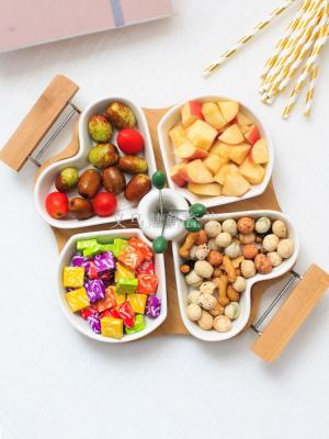 Fruit tray creative family modern living room dessert dry fruit tray with fork candy tray ceramic fruit platter