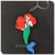 Hot style key chain mermaid PVC soft plastic double-sided cartoon doll key chain pendant promotional gifts wholesale