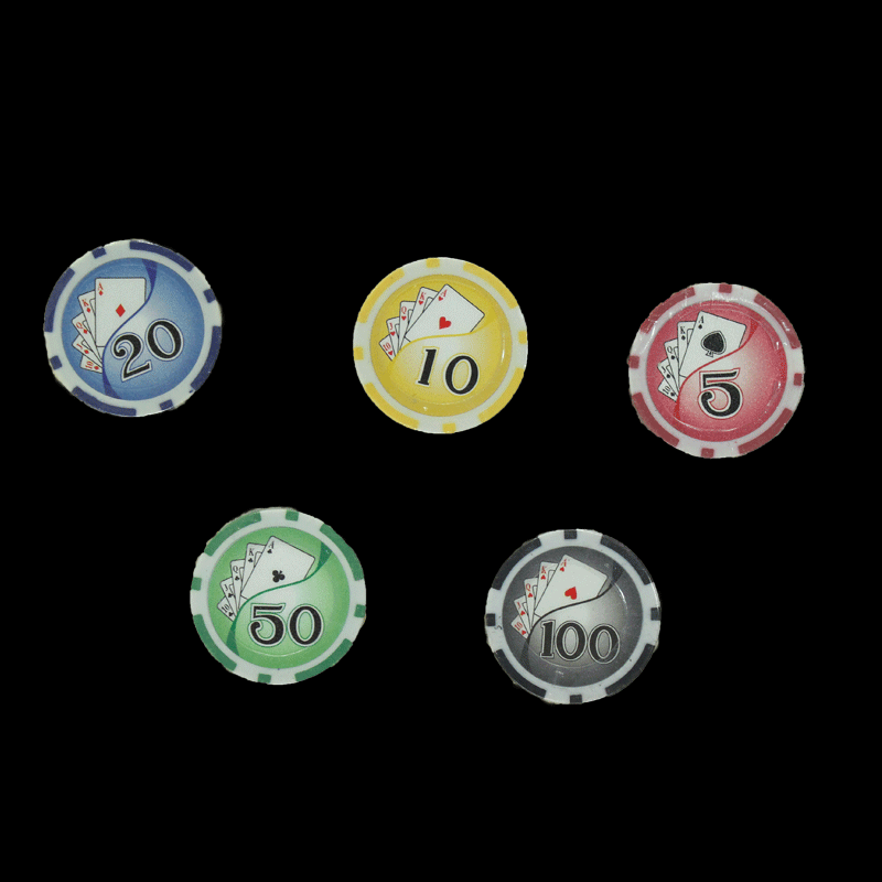 Chip mahjong poker 11.5G small six - point digital chip chip accessories manufacturers direct