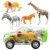 The cross-border wildlife model simulates children's toy set of tiger, lion, giraffe forest animals