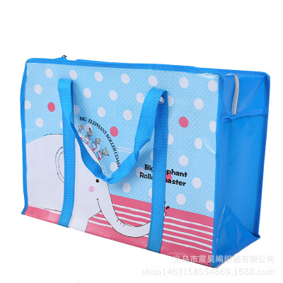 Cartoon Elephant non-woven bags extra Thick moving bags students receive duffel bags manufacturers custom plastic bags