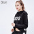 Women's loose running sports blouse for fall/winter 2018 training yoga long sleeve hooded gym top sports jacket