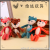 Cartoon toy fox key bag and tie a wedding ceremony throw cloth doll doll small doll plush toy