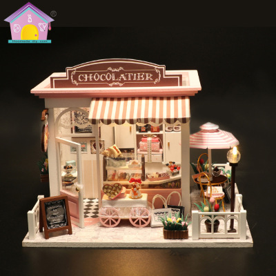 Hongda diy toy model cabin creative assembly building sand table doll house