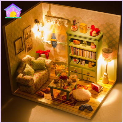 Hongda creative diy handmade room puzzle toy model cabin languid time manufacturers wholesale cross-border foreign trade