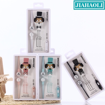 JHL-RE091 creative cartoon dog earbud In-ear music headset driven-by-wire.
