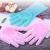 Manufacturer direct shot douyin dishwashing device with brush head non - slip household gloves waterproof insulation silicone gloves