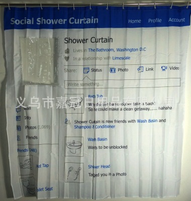 Simple modern fashion transparent window Facebook creative polyester small curtain thickened waterproof small curtain