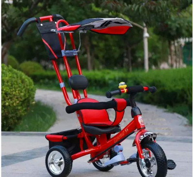 Wholesale children multi-functional tricycle baby pushing with sunshade manufacturers direct marketing