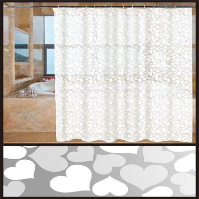 PE shower curtain 2 silk foreign trade export support custom-made 180*180CM snowflake love