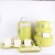 12-piece set with three insulated lunch boxes one bucket one clamp one spoon two trays four cups