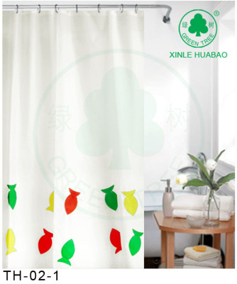 Creative bathroom curtain BBC 3D shower curtain waterproof and thickened anti-mildew EVA wet friendly material