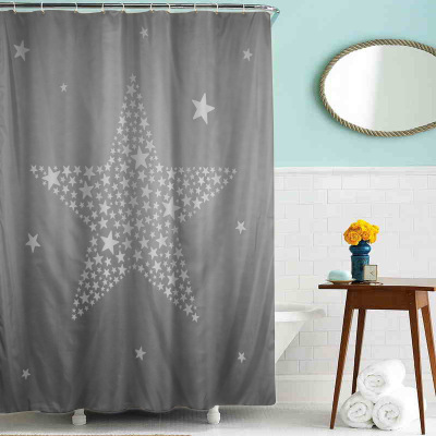Eurostar dacron shower curtain waterproof mildew proof metal copper buttonhole can be wet-made