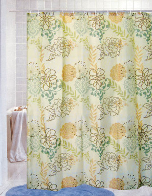Factory direct sales of classic rose polyester small curtain waterproof thickening anti - mildew