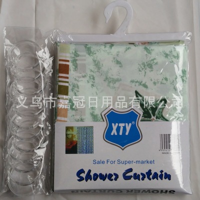 Fine polyester small curtain transparent ring through rod small curtain fabric waterproof and thickened anti - mildew