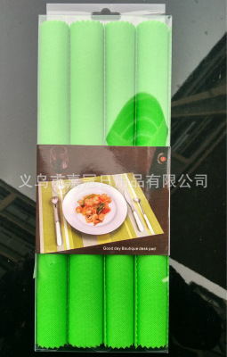 High-grade European plain PVC tableware mat thermal insulation food mat can be made with gold