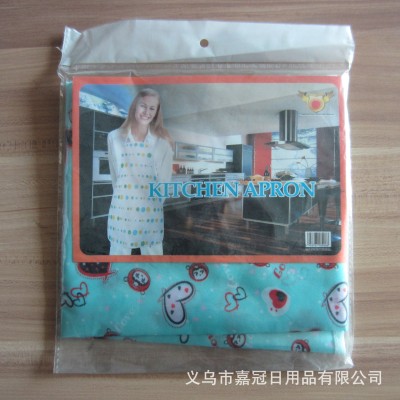 The New color printing polyester apron waterproof thickening non - oil kitchen cleaning
