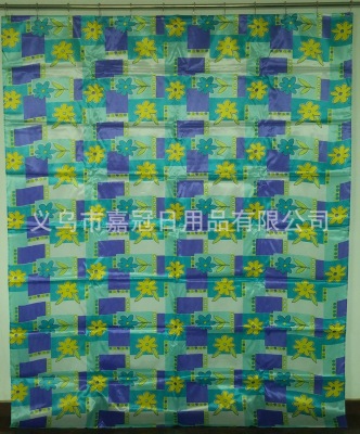 Europe type blue small broken polyester small curtain fabric waterproof thickening mold proof manufacturer for the order