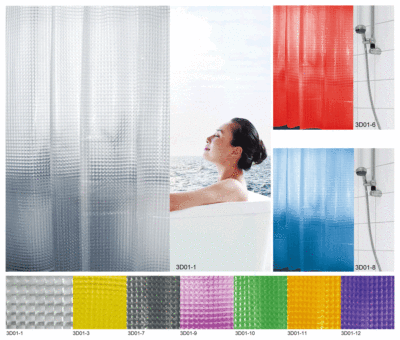 European - style creative bathroom curtain translucent, three - dimensional cat eye, 3 d small, waterproof, thickened, mildew proof and environmentally friendly
