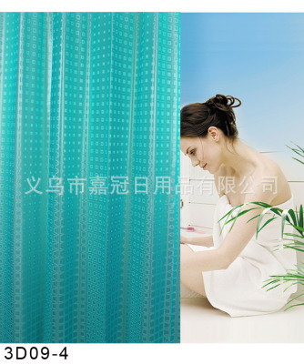 Creative bathroom curtain small square three-dimensional transformation of 3D shower curtain