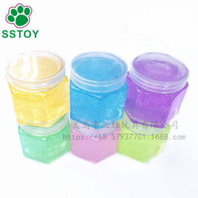 The new candy color gold powder crystal clay children seven colors clay DIY plasticine crystal products
