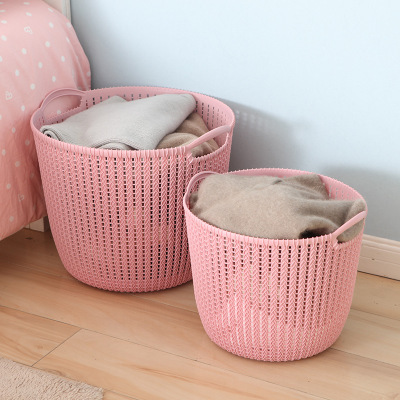 Household collection basket trash clothes plastic finishing basket Nordic minimalist style fruit plate